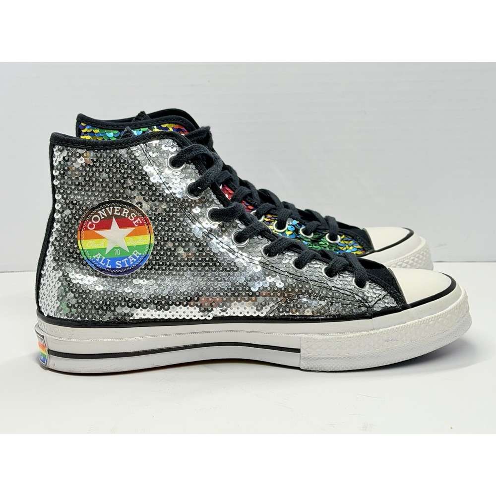 Converse Chuck 70 Pride Sequin High Top Men's 7 Women's 9 Rainbow 167755C